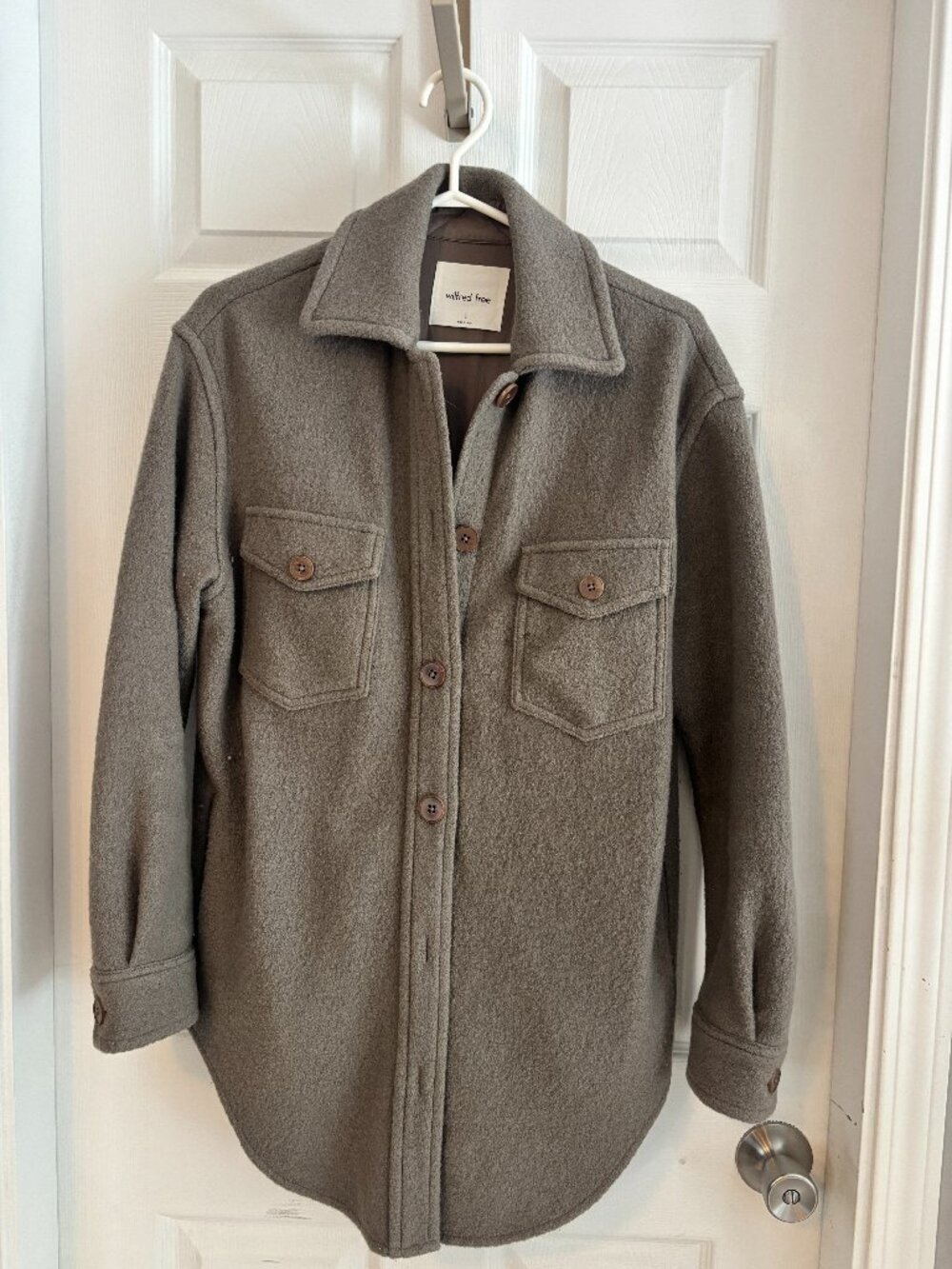 Aritzia Wilfred Free Ganna Shacket - Taupe - Size S